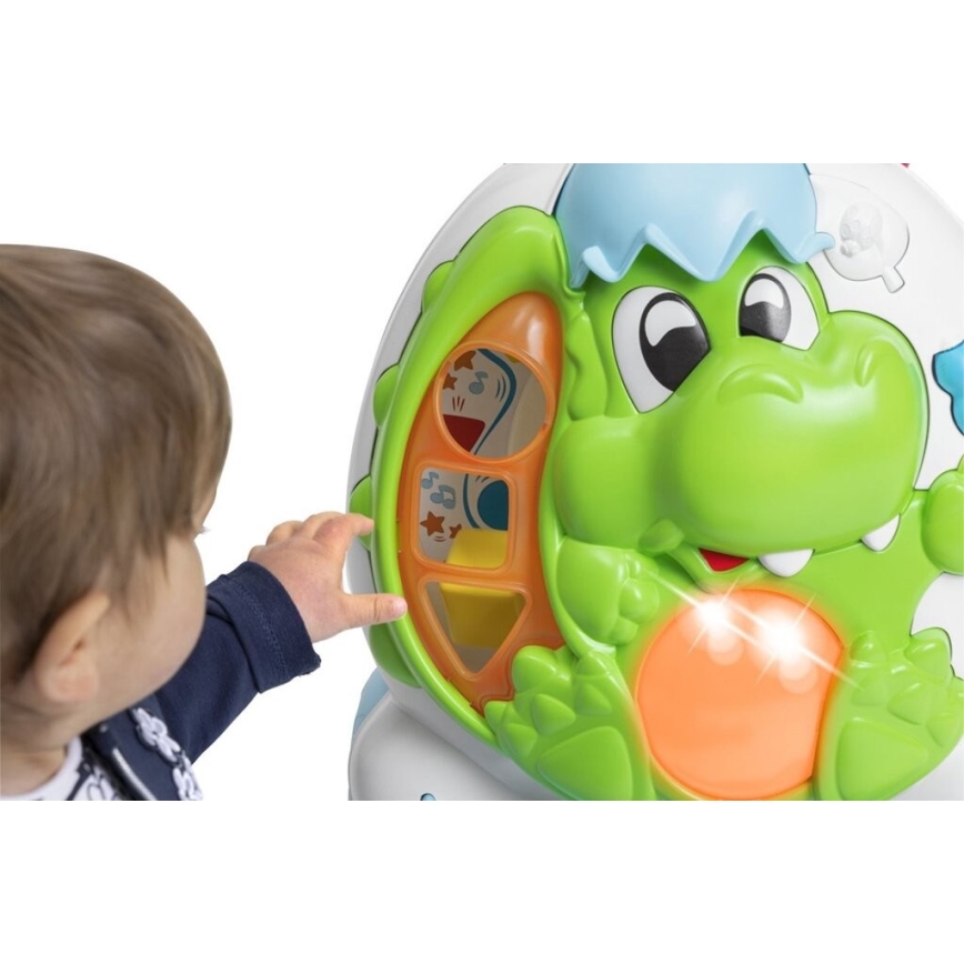 Chicco - Lauflernhilfe mit Aktivitäten und Tönen 2in1 DINO 2xAA