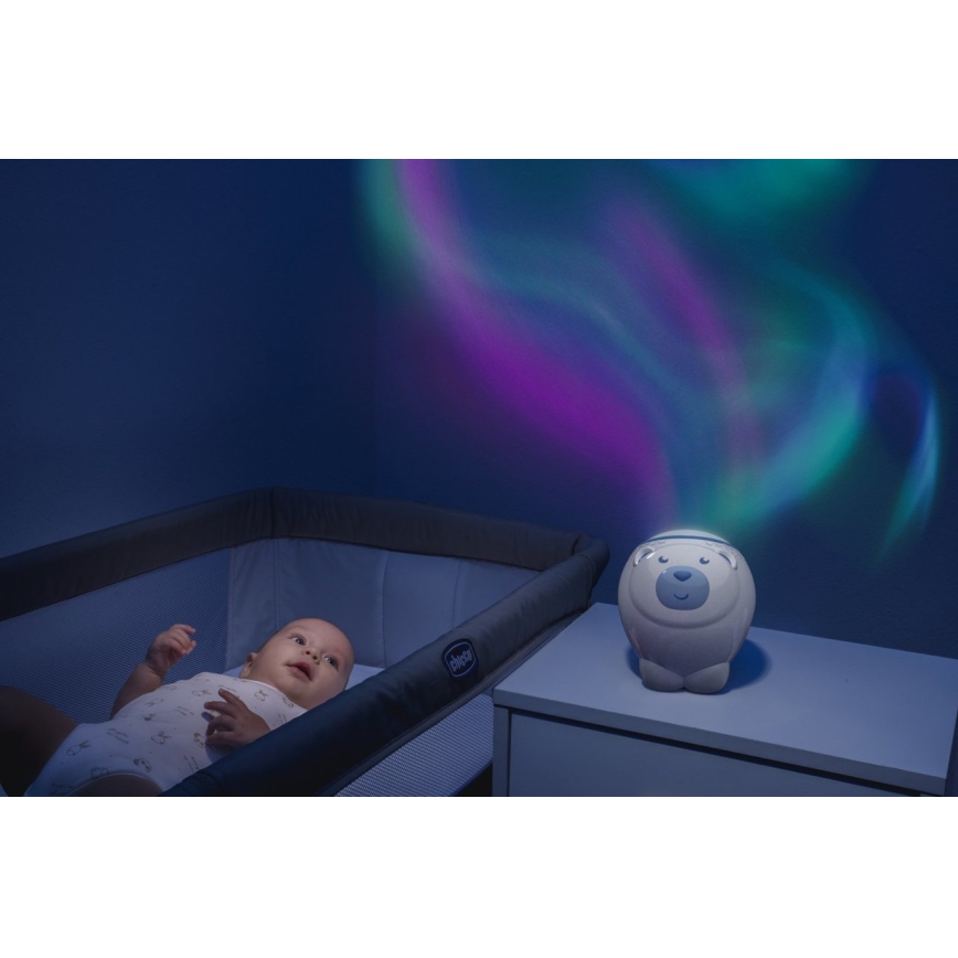 Chicco - Projektor für Kinder 2-in-1 POLAR BEAR blau