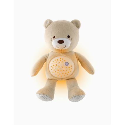 Chicco - Projektor mit Melodie BABY BEAR 3xAAA beige