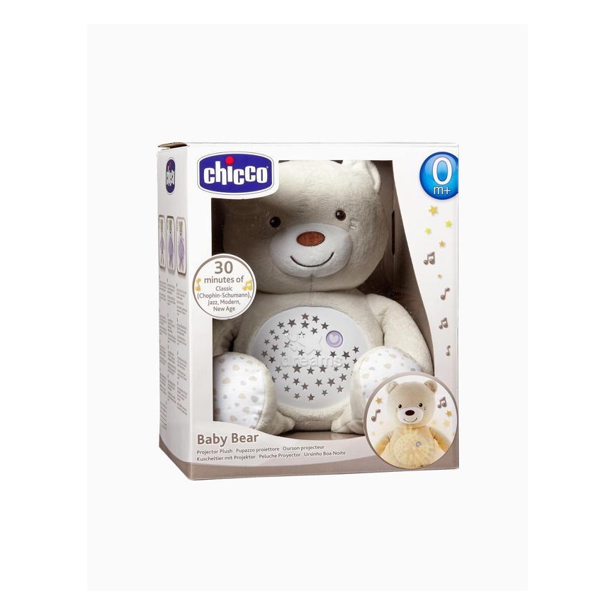 Chicco - Projektor mit Melodie BABY BEAR 3xAAA beige