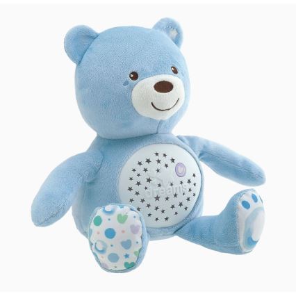 Chicco - Projektor mit Melodie BABY BEAR 3xAAA blau