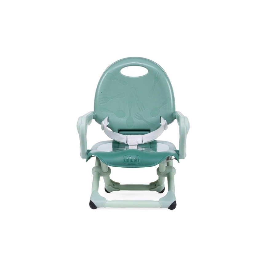 Chicco - Tragbarer Kinderstuhl mit Sitzerhöhung POCKET SNACK türkisfarben