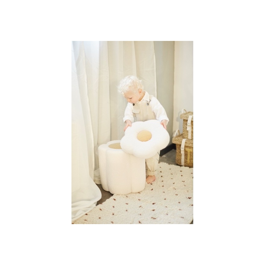Childhome - Hocker BLUME d 35 cm cremefarben
