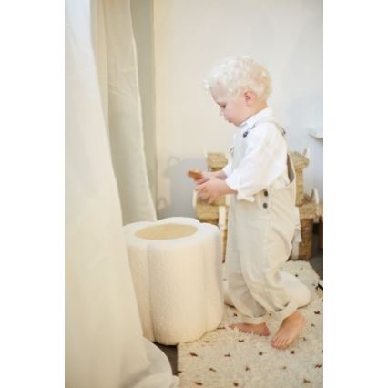 Childhome - Hocker BLUME d 35 cm cremefarben