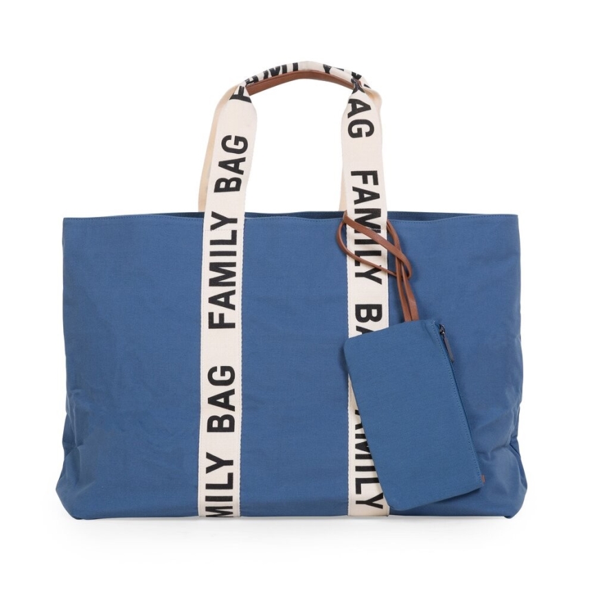 Childhome - Reisetasche FAMILY BAG CANVAS blau
