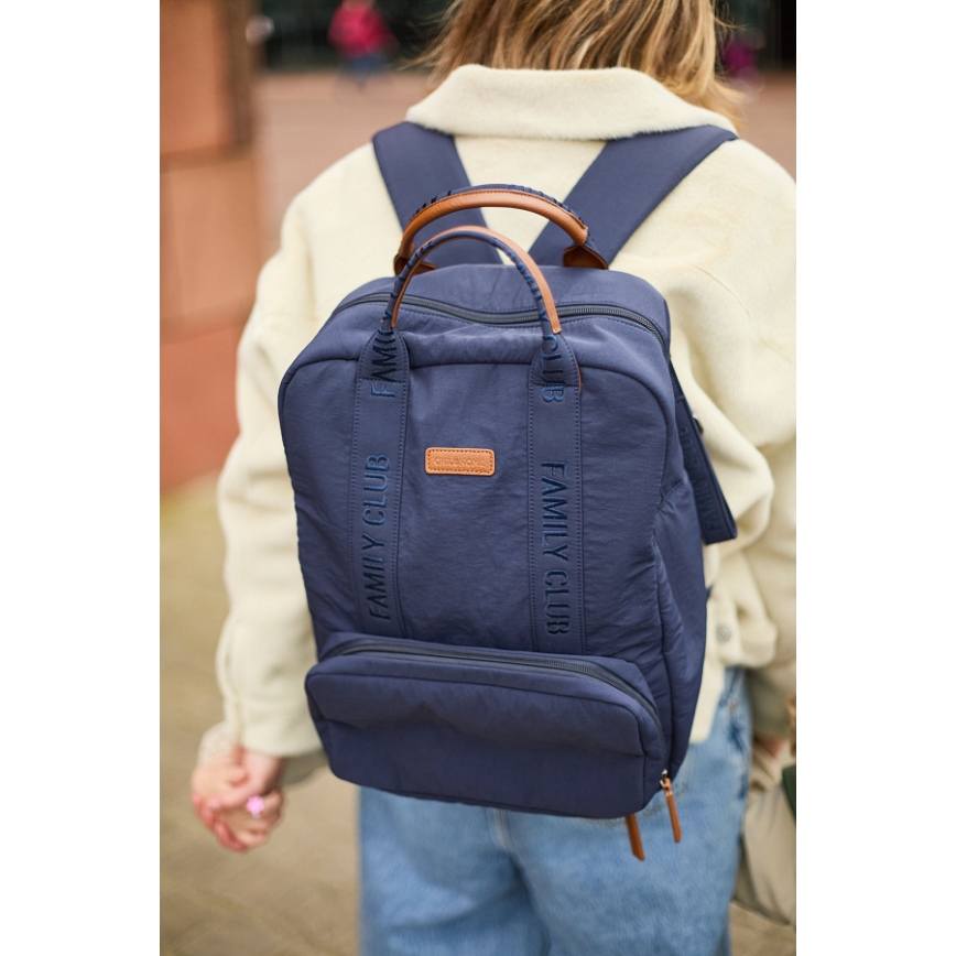 Childhome - Wickelrucksack FAMILY CLUB blau