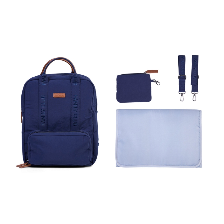 Childhome - Wickelrucksack FAMILY CLUB blau