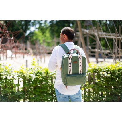 Childhome - Wickelrucksack FAMILY CLUB grün