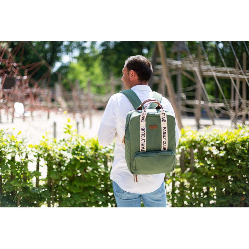 Childhome - Wickelrucksack FAMILY CLUB grün