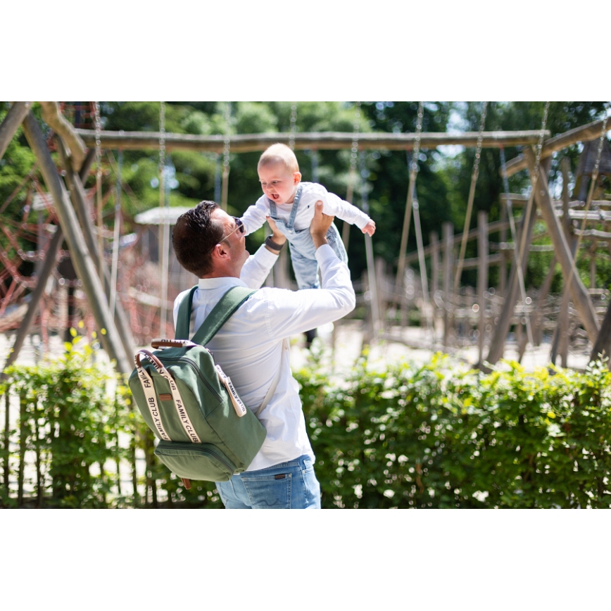 Childhome - Wickelrucksack FAMILY CLUB grün