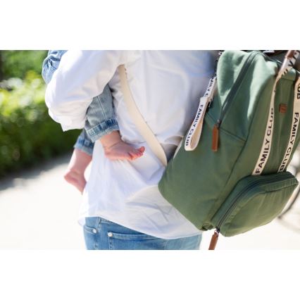 Childhome - Wickelrucksack FAMILY CLUB grün