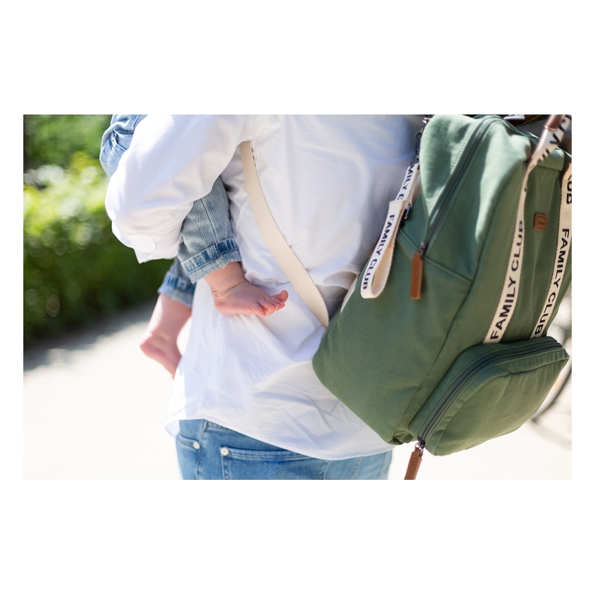 Childhome - Wickelrucksack FAMILY CLUB grün