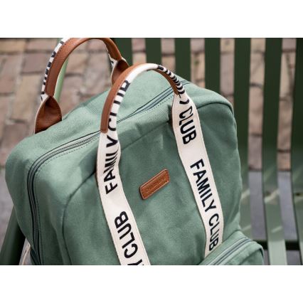 Childhome - Wickelrucksack FAMILY CLUB grün