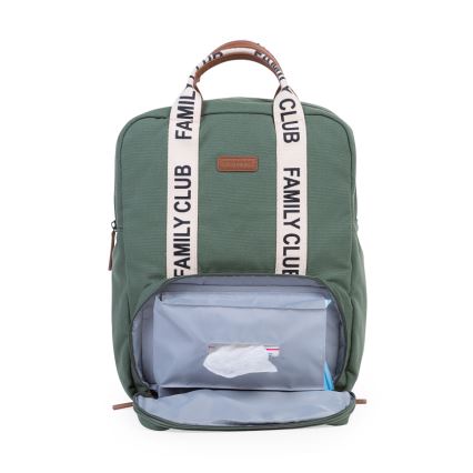 Childhome - Wickelrucksack FAMILY CLUB grün
