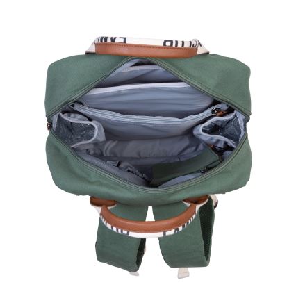 Childhome - Wickelrucksack FAMILY CLUB grün