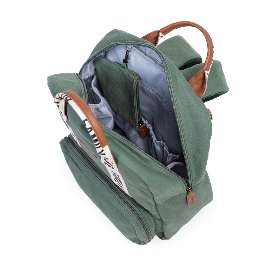 Childhome - Wickelrucksack FAMILY CLUB grün