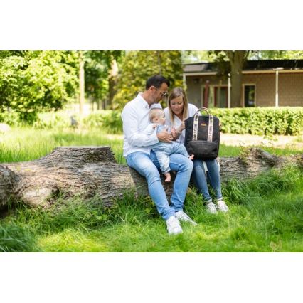 Childhome - Wickelrucksack FAMILY CLUB schwarz