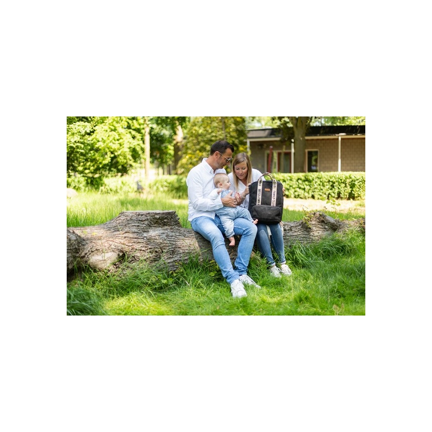 Childhome - Wickelrucksack FAMILY CLUB schwarz