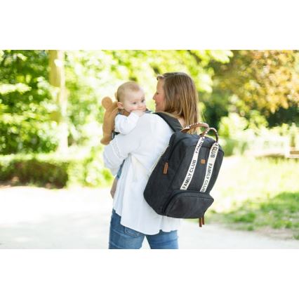 Childhome - Wickelrucksack FAMILY CLUB schwarz
