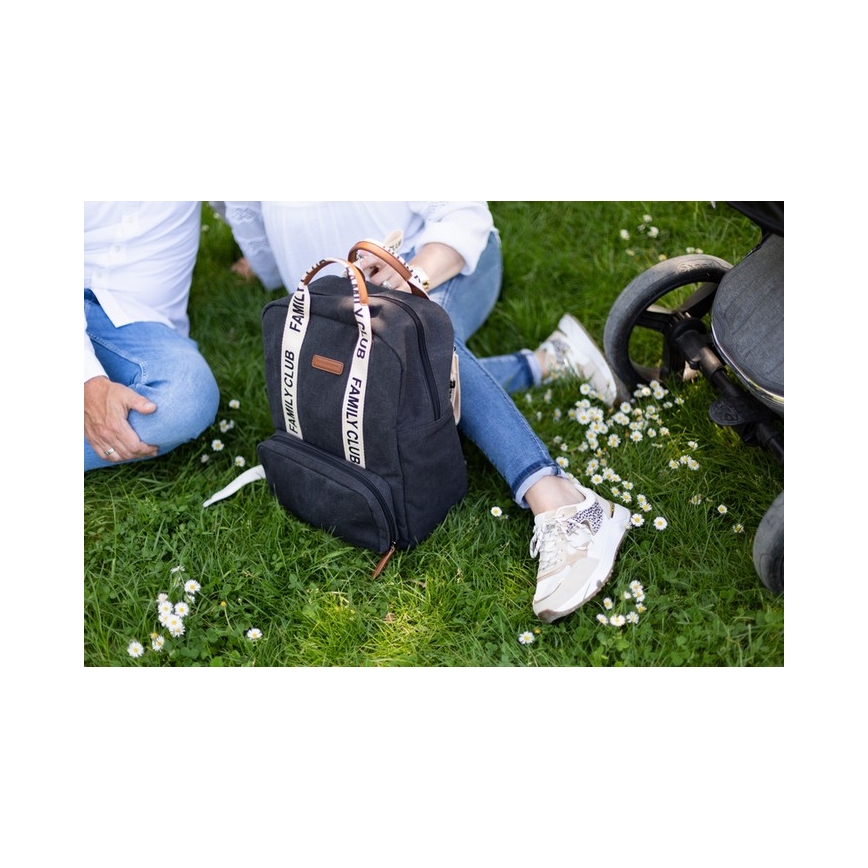 Childhome - Wickelrucksack FAMILY CLUB schwarz