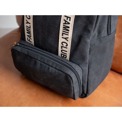 Childhome - Wickelrucksack FAMILY CLUB schwarz