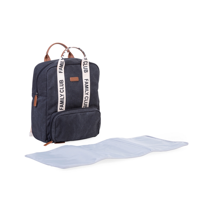 Childhome - Wickelrucksack FAMILY CLUB schwarz