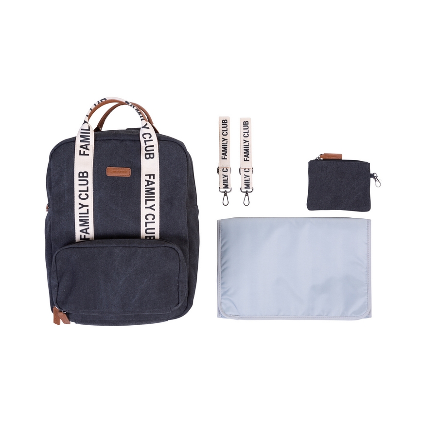 Childhome - Wickelrucksack FAMILY CLUB schwarz