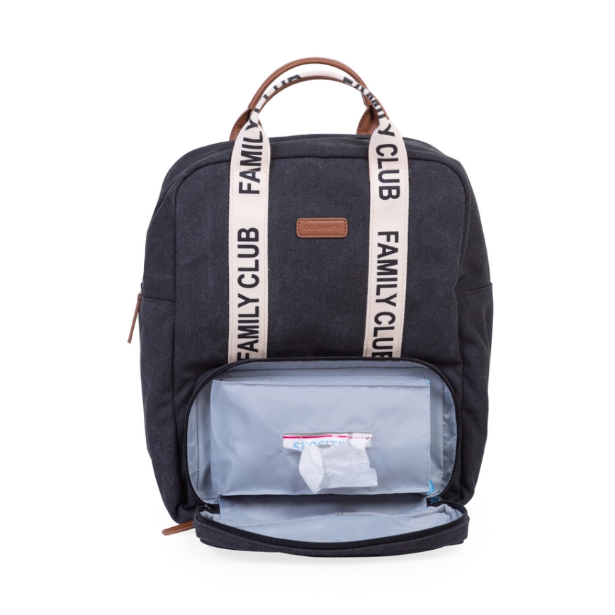 Childhome - Wickelrucksack FAMILY CLUB schwarz