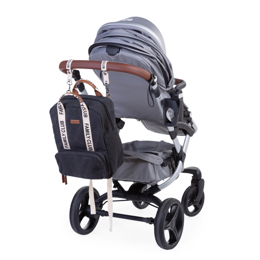 Childhome - Wickelrucksack FAMILY CLUB schwarz