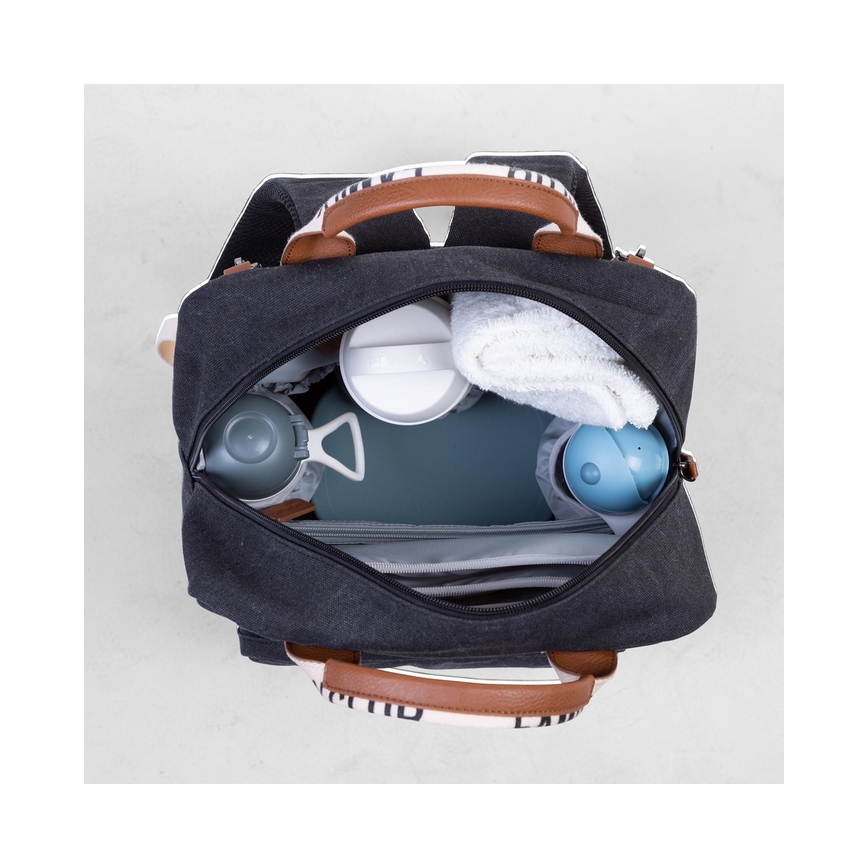 Childhome - Wickelrucksack FAMILY CLUB schwarz