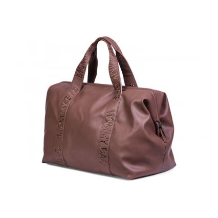 Childhome - Wickeltasche MOMMY BAG LEATHER braun