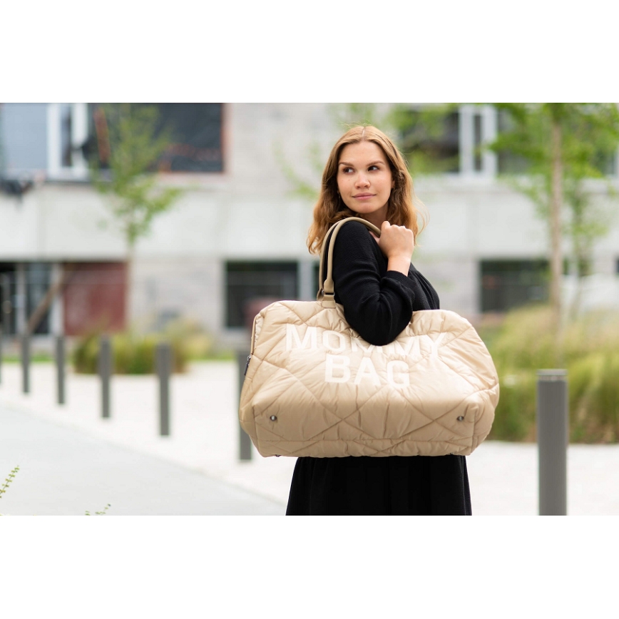 Childhome - Wickeltasche MOMMY BAG PUFFERED beige