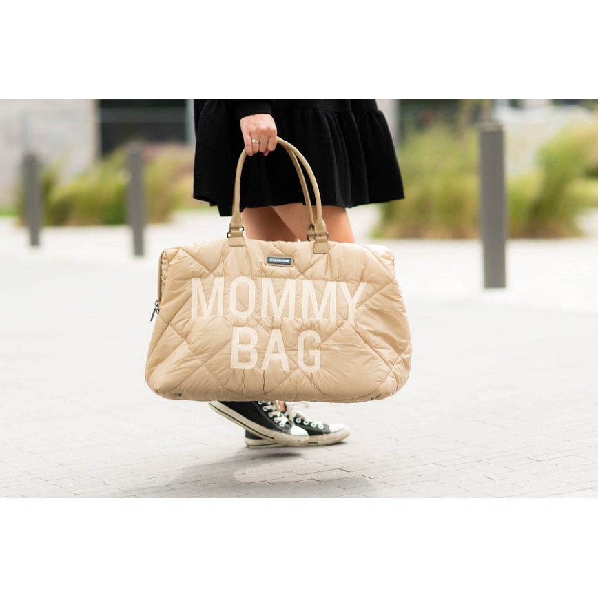 Childhome - Wickeltasche MOMMY BAG PUFFERED beige