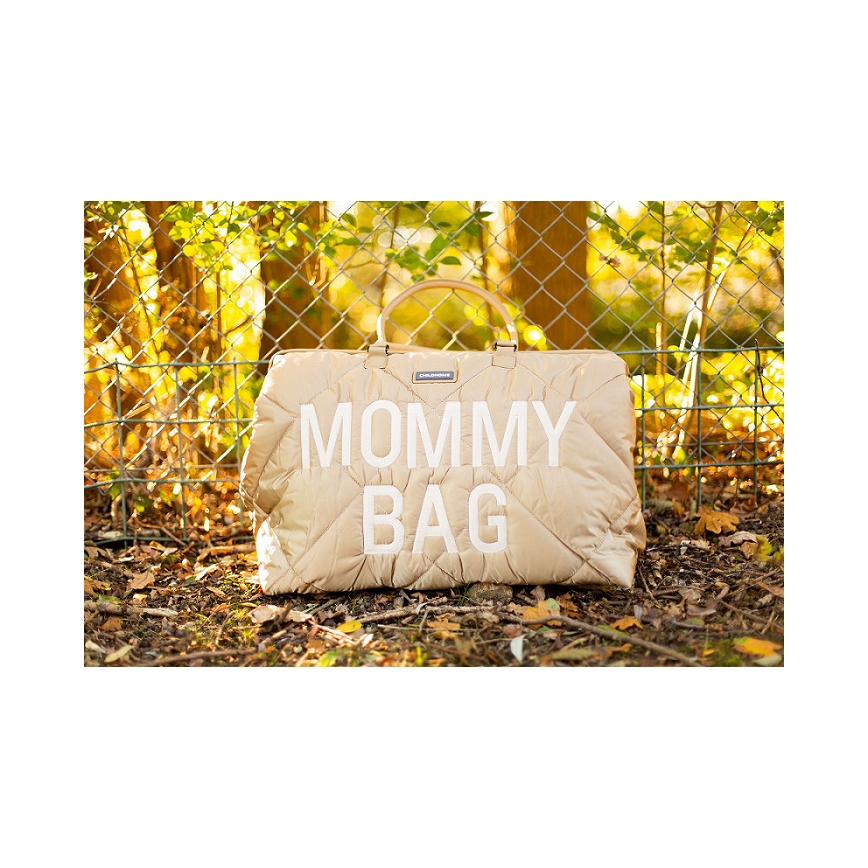 Childhome - Wickeltasche MOMMY BAG PUFFERED beige