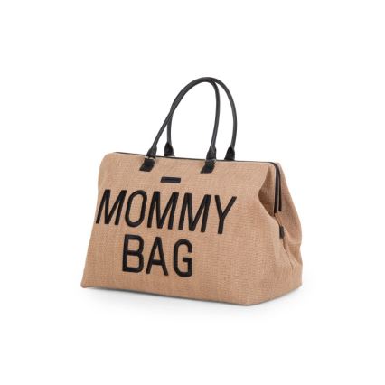 Childhome - Wickeltasche MOMMY BAG RAFFIA LOOK beige