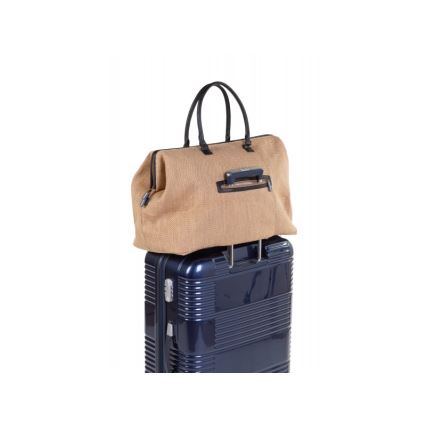 Childhome - Wickeltasche MOMMY BAG RAFFIA LOOK beige