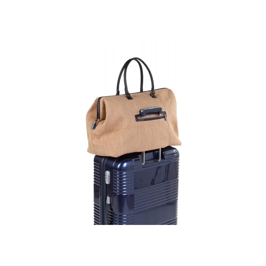 Childhome - Wickeltasche MOMMY BAG RAFFIA LOOK beige