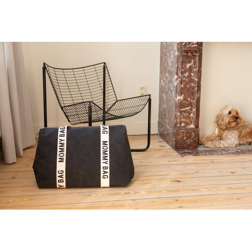 Childhome - Wickeltasche MOMMY BAG schwarz