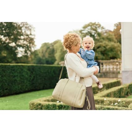 Childhome - Wickeltasche MOMMY CLUB LEATHER beige