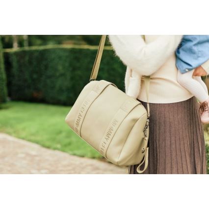 Childhome - Wickeltasche MOMMY CLUB LEATHER beige