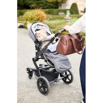 Childhome - Wickeltasche MOMMY CLUB LEATHER braun
