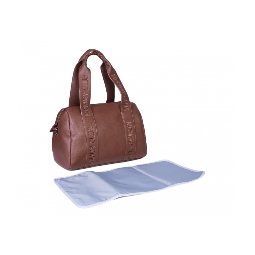 Childhome - Wickeltasche MOMMY CLUB LEATHER braun