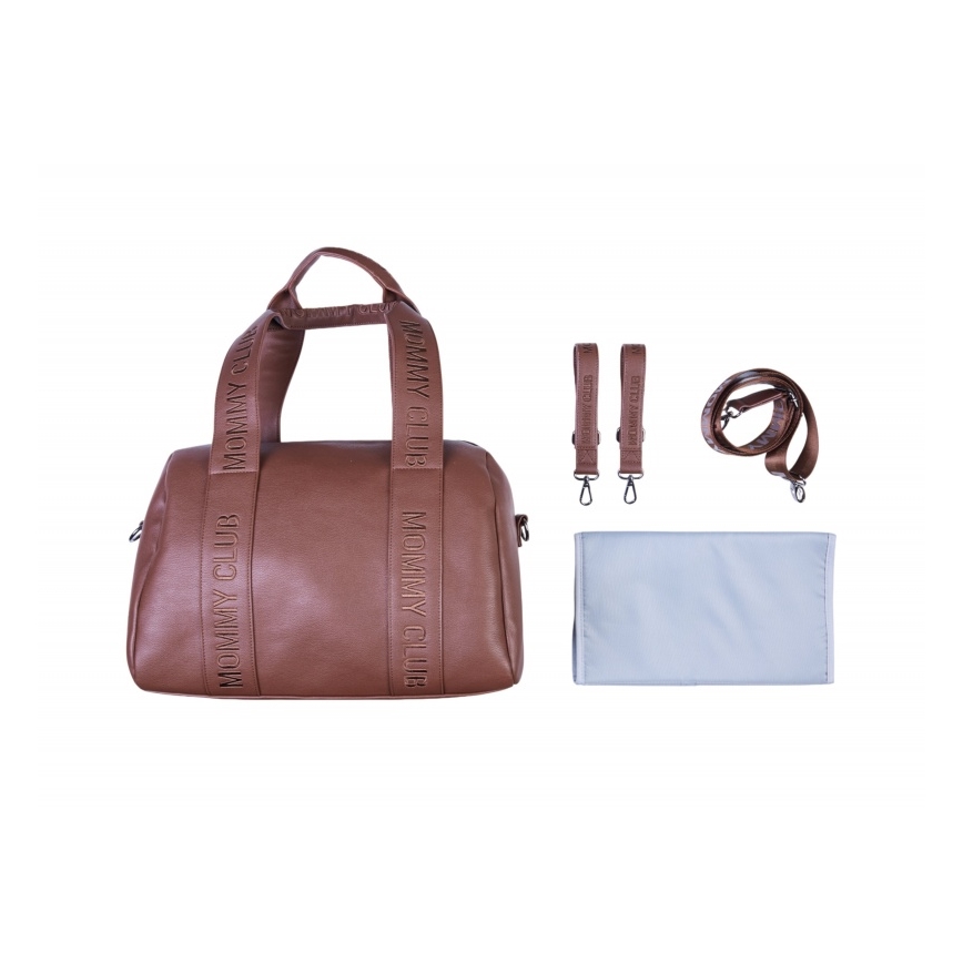 Childhome - Wickeltasche MOMMY CLUB LEATHER braun