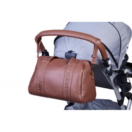 Childhome - Wickeltasche MOMMY CLUB LEATHER braun