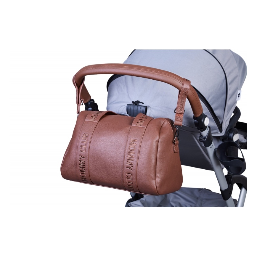 Childhome - Wickeltasche MOMMY CLUB LEATHER braun