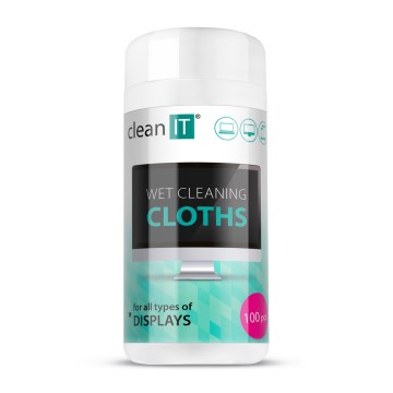 CLEAN IT CL-141 - Feuchte Bildschirmreinigungstücher 100 Stk.