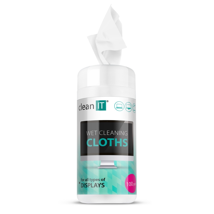 CLEAN IT CL-141 - Feuchte Bildschirmreinigungstücher 100 Stk.