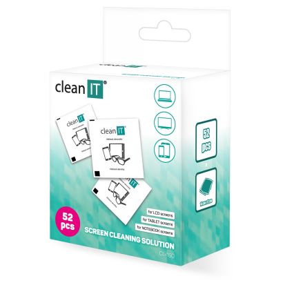 CLEAN IT CL-150 - Einzeln verpackte Reinigungs-Feuchttücher 52 Stk.