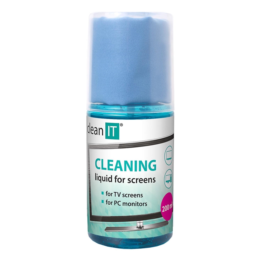 CLEAN IT CL-180 - Bildschirmreinigungslösung mit Tuch 200 mm