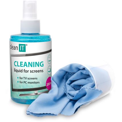 CLEAN IT CL-180 - Bildschirmreinigungslösung mit Tuch 200 mm